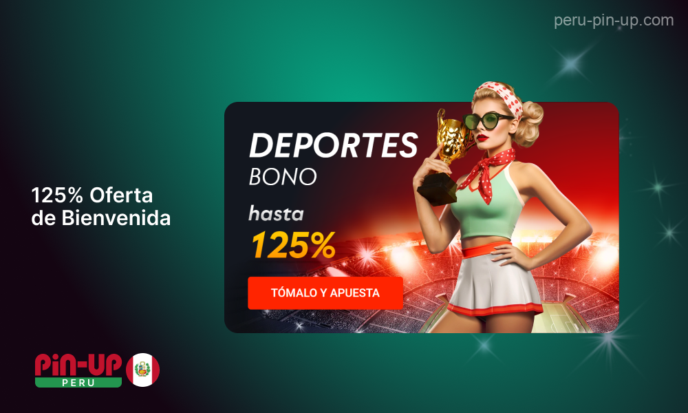 La activación de un bono especial de bienvenida de la casa de apuestas Pin Up del 125% en el primer depósito mejorará la experiencia de juego de los jugadores peruanos a los que les guste apostar en deportes