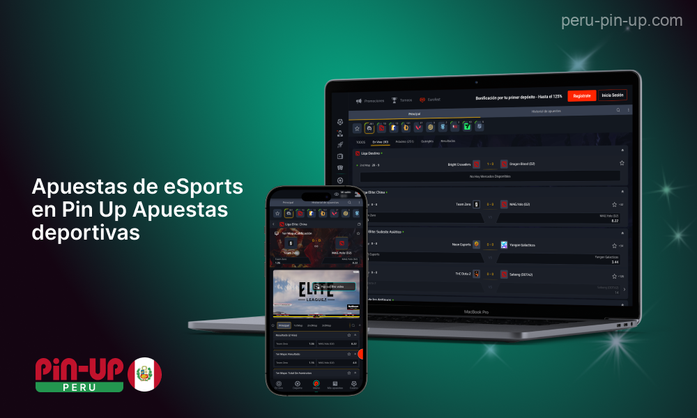 Pin Up Sports brinda a los jugadores peruanos la oportunidad de apostar en eSports tanto en el sitio web como en la aplicación móvil