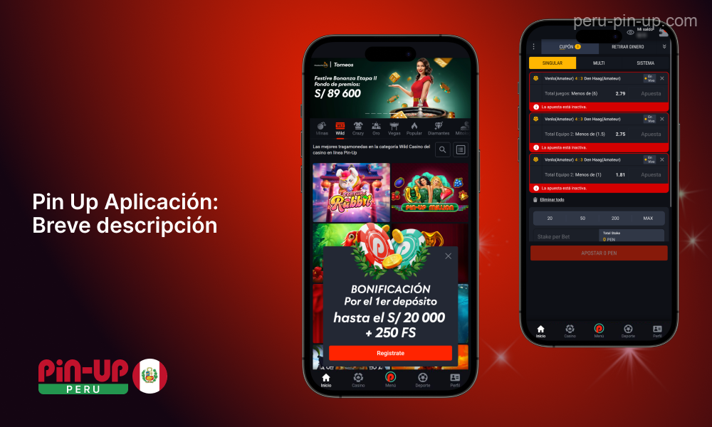 Antes de descargar e instalar la aplicación móvil de Pin Up Casino, los jugadores peruanos deben familiarizarse con sus principales características y funciones