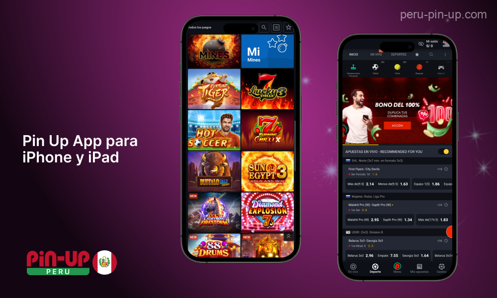 La aplicación Pin Up para iPhone y iPad ofrece la misma funcionalidad y experiencia de juego en el casino, incluidas promociones, depósitos y atención al cliente, que a través del sitio web